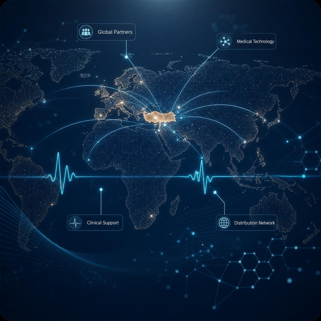 Küresel medikal teknoloji ağı — Global Partners, Medical Technology, Clinical Support, Distribution Network